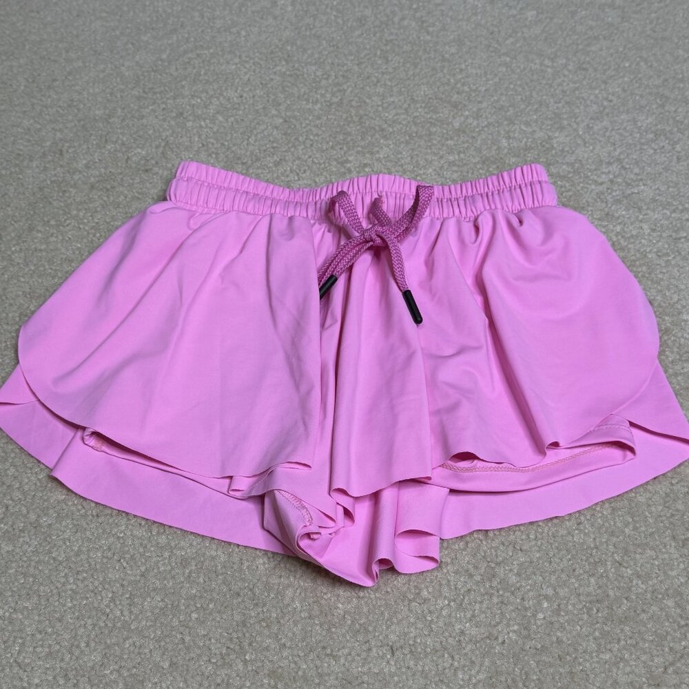 NWOT - Ghteas - Girls Flowy Athletic Drawstring Shorts w/ Pocket - Size Youth S - Picture 2 of 4